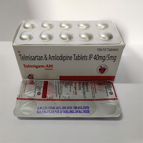 Product Name: Telmigam Am, Compositions of Telmigam Am are Telmisartan & Amlodipine Tablets IP 40mg/5mg - Gamro Pharmaceuticals