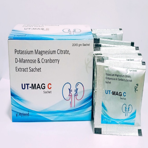 Product Name: UT MAG C, Compositions of Potassium Magnesium Citrate, D-Mannose & Cranberry Extract Sachet  are Potassium Magnesium Citrate, D-Mannose & Cranberry Extract Sachet  - Ryland Health Care