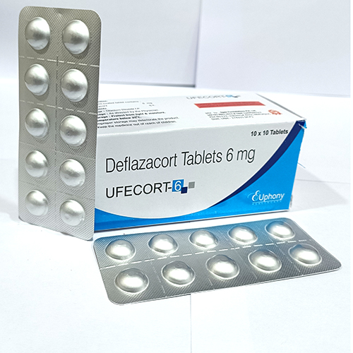 Product Name: Ufecort 6, Compositions of Ufecort 6 are Deflazacort Tablets 6mg - Euphony Healthcare