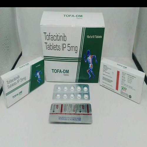 Product Name: TOFA DM , Compositions of Tofacitinib Tablets IP 5mg  are Tofacitinib Tablets IP 5mg  - DM Pharma