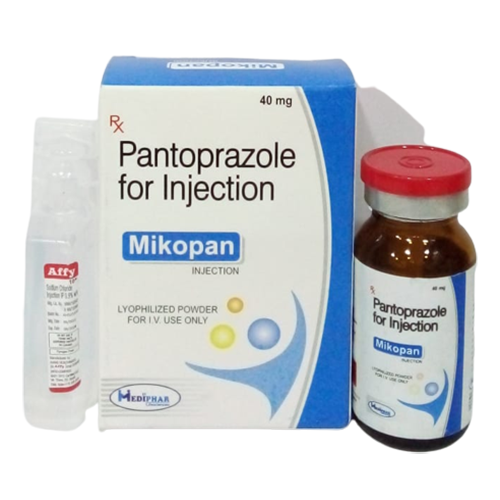 Product Name: Mikopan, Compositions of Mikopan are Pantaprazole for Injection - Mediphar Lifesciences Private Limited