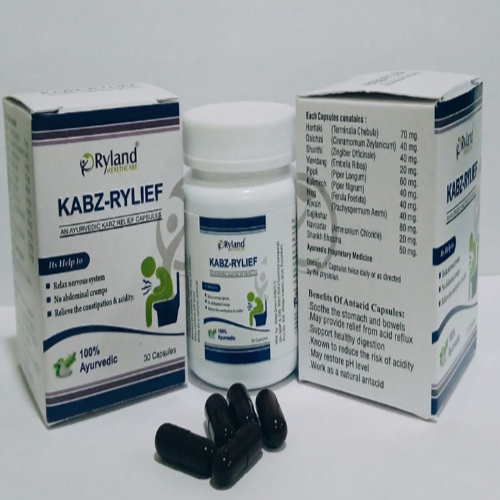 Product Name: Kabz  Rylief, Compositions of Kabz  Rylief are An Ayurvedic Kabz Rylief Capsules - Ryland Health Care