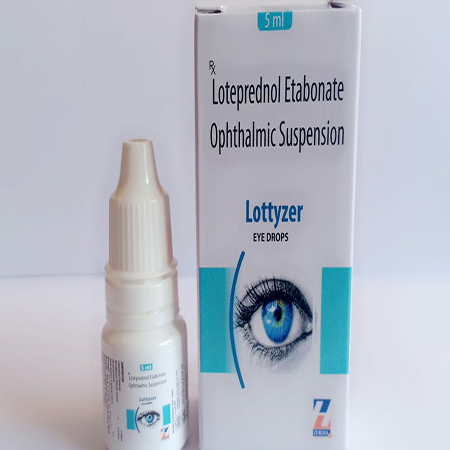 Product Name: Lottyzer, Compositions of Loteprednol Etabonate Ophtalmic Suspension are Loteprednol Etabonate Ophtalmic Suspension - Zerdia Healthcare Pvt Ltd