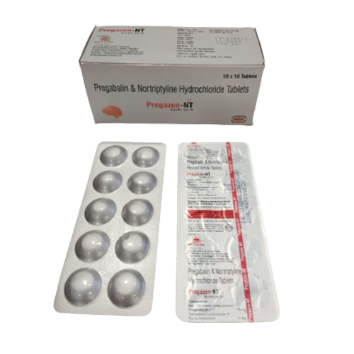 Product Name: Pregazen NT, Compositions of Pregazen NT are Pregabalin & Nortriptyline Hydrochloride Tablets  - Holy Evolution Pharma