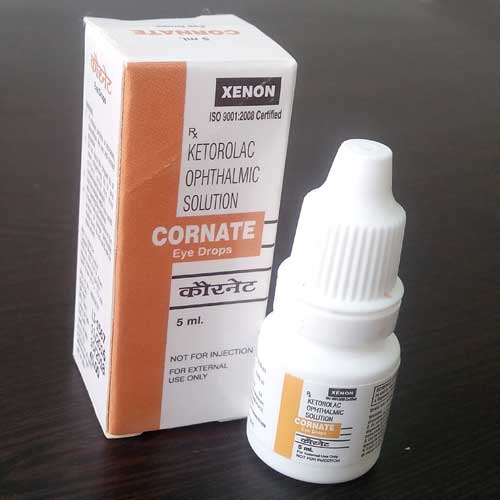 Product Name: Cornate, Compositions of Ketorolac Ophthalmic Solution are Ketorolac Ophthalmic Solution - Xenon Pharmaceuticals