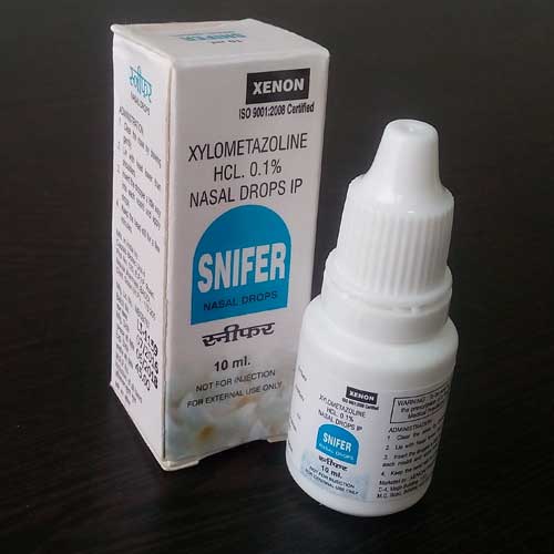Product Name: Snifer, Compositions of Xylometazolone HCL. 0.1% Nasal Drops IP are Xylometazolone HCL. 0.1% Nasal Drops IP - Xenon Pharmaceuticals