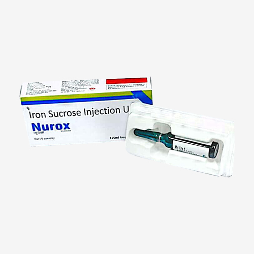 Product Name: NUROX, Compositions of NUROX are Iron Sucrose Injectoin - Insta Care Lifesciences