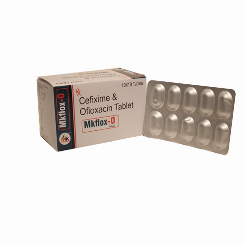 Product Name: Mkflox 0, Compositions of Mkflox 0 are Cefixime & Ofloxacin Tablet - MK Healthcare