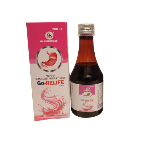 Product Name: Go RELIFE, Compositions of Go RELIFE are ANTACID DEMULCENT ANTIFLATULENT - MK Healthcare