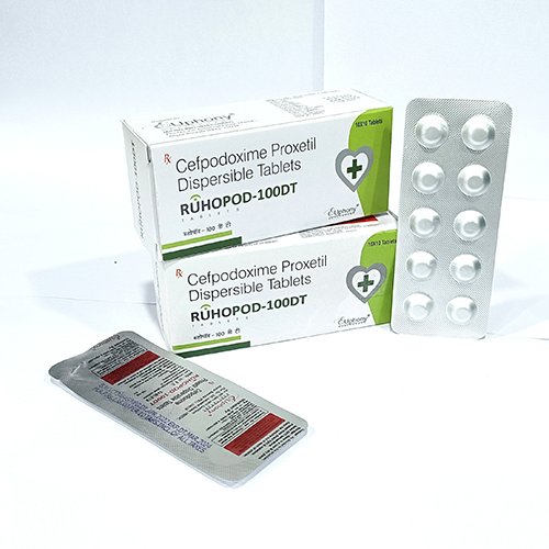 Product Name: Ruhopod 100DT, Compositions of Ruhopod 100DT are Cefpodoxime Proxetil Dispersible Tablets - Euphony Healthcare