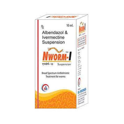 Product Name: Nworm 1, Compositions of Nworm 1 are Albendazol and Ivermectine Suspension. - SB LIFESCIENCES