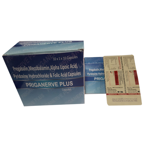 Product Name: PRIGANERVE PLUS, Compositions of Pregabalin, Mecobalamin, Alpha Lipois Acid, Pyridoxine Hydrochloride & Folic Acid Capsules  are Pregabalin, Mecobalamin, Alpha Lipois Acid, Pyridoxine Hydrochloride & Folic Acid Capsules  - Access Life Science