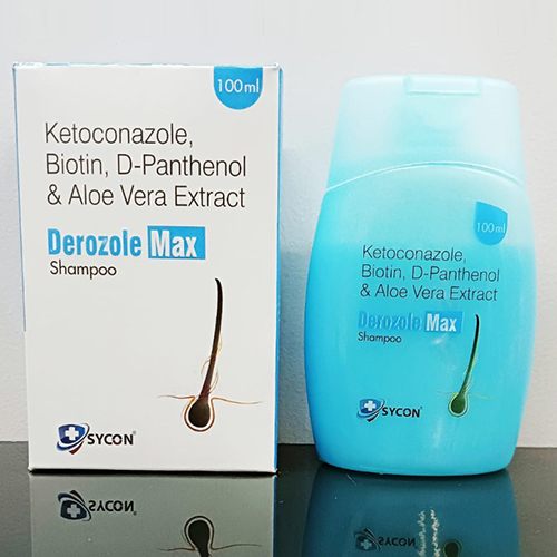 Product Name: Derozole Max, Compositions of are Ketoconazole,Biotine,D-Panthenol & Aloe Vera Extract - Sycon Healthcare Private Limited