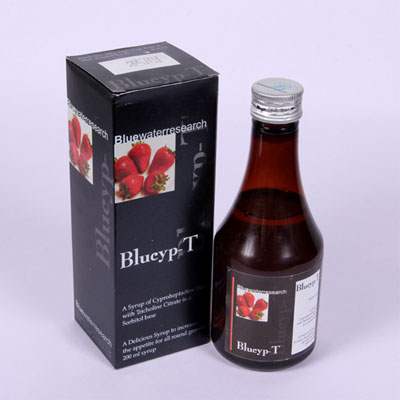 Product Name: Blucyp T, Compositions of Blucyp T are Alkalizer Syrup - Bluewaterresearch