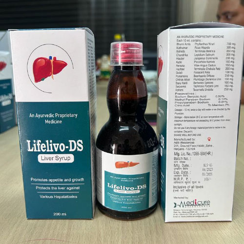 Product Name: LIFELIVO DS, Compositions of are An Ayuravadic Proprietary Medicine - Medicure LifeSciences