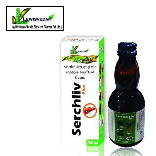 Product Name: Searchliv Plus, Compositions of A Herbal Liver Syrup with Additional Benifits of Enzyme  are A Herbal Liver Syrup with Additional Benifits of Enzyme  - Lewis Bioserch Pharma Pvt. Ltd