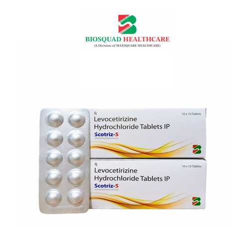 Product Name: SCOTRIZ 5, Compositions of SCOTRIZ 5 are Levocetirizine Hydrochloride Tablets IP  - Biosquad Healthcare