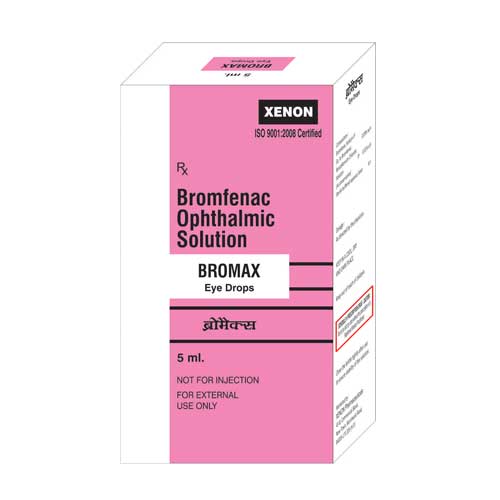 Product Name: Bromax, Compositions of Bromax are Bromfenac Ophthalmic Solution - Xenon Pharmaceuticals