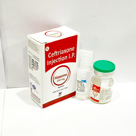 Product Name: Haxone, Compositions of Haxone are Ceftriaxone Injection IP - Arvoni Lifesciences Private Limited