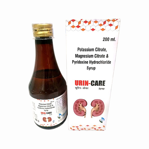 Product Name: URIN CARE, Compositions of URIN CARE are Potassium Citrate Magnesium Citrate & Pyridoxine Hydrochloride Syrup - Insta Care Lifesciences