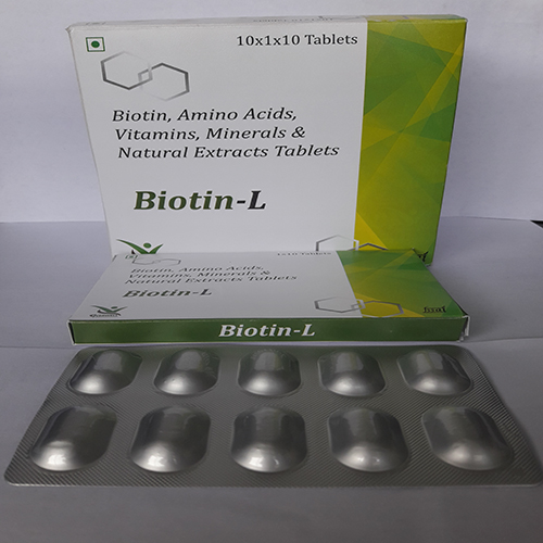 Product Name: Biotin L , Compositions of Biotin L  are Biotin, Amino Acids, Vitamins, Minerals & Natural Extracts Tablets  - Everwell Pharma Private Limited