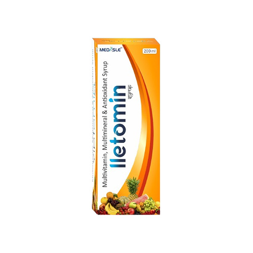 Product Name: IIETOMIN, Compositions of IIETOMIN are Multivitamin, Multimineral & Antioxidant Syrup  - Medisle Pharma