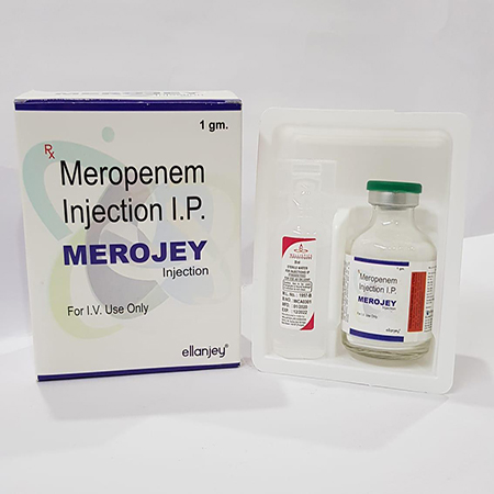 Product Name: Merojey, Compositions of Merojey are Meropenem Injection IP - Ellanjey Lifesciences