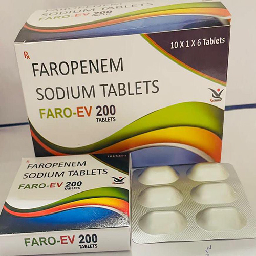 Product Name: FARO EV 200 , Compositions of FARO EV 200  are FAROPENEM SODIUM TABLETS  - Everwell Pharma Private Limited