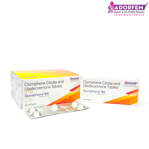 Product Name: QUCOPHENE 100, Compositions of Clomiphene citrate and Ubidecarenone Tablets are Clomiphene citrate and Ubidecarenone Tablets - Cheminnova Life Sciences