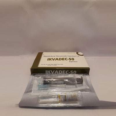 Product Name: ikvadec 50, Compositions of ikvadec 50 are Nandrolone Decanoate Injection IP - Ikvans Pharma