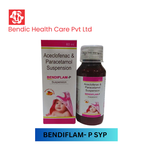 Product Name: BENDIFLAM P, Compositions of Aceclofenac & Paracetamol suspension are Aceclofenac & Paracetamol suspension - Bendic Healthcare Private Limited