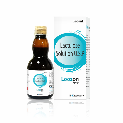 Product Name: Loozon, Compositions of Loozon are Lactulose Solution U.S.P - Biodiscovery Lifesciences Private Limited