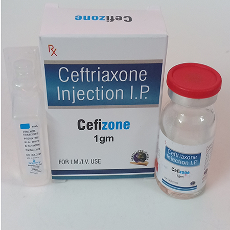 Product Name: CEFIZONE 1gm, Compositions of CEFIZONE 1gm are Ceftriaxone Injection IP - Gemed Lifesciences Pvt. Ltd