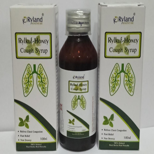 Product Name: 	 Rylkuf, Compositions of 	 Rylkuf are Rylkuf Honey Cough Syrup, 60 Ml - Ryland Health Care