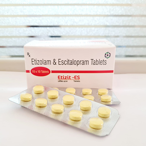 Product Name: Etizit ES, Compositions of Etizit ES are Etizolam & Escitalopram Tablets - Kriti Lifesciences