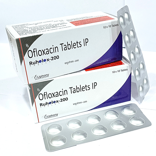 Product Name: Ruholox 200, Compositions of Ruholox 200 are Ofloxacin Tablets IP - Euphony Healthcare