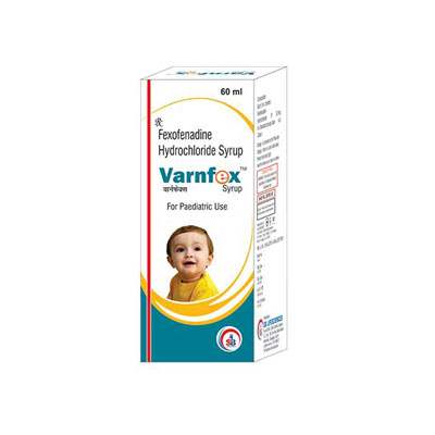 Product Name: Varnfex, Compositions of Varnfex are Fexofenadine Hydrochloide syrup. - SB LIFESCIENCES