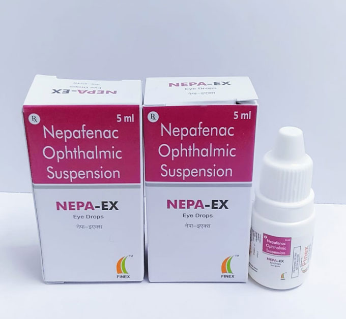 Product Name: Nepa EX, Compositions of Nepa EX are Nepafenac Ophthalmic - Finex Lifecare Private Limited