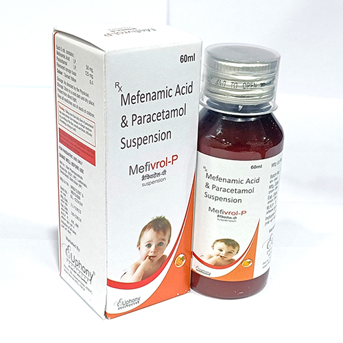 Product Name: Mefivrol P, Compositions of Mefivrol P are Mefenamic Acid and Paracetamol Suspension - Euphony Healthcare