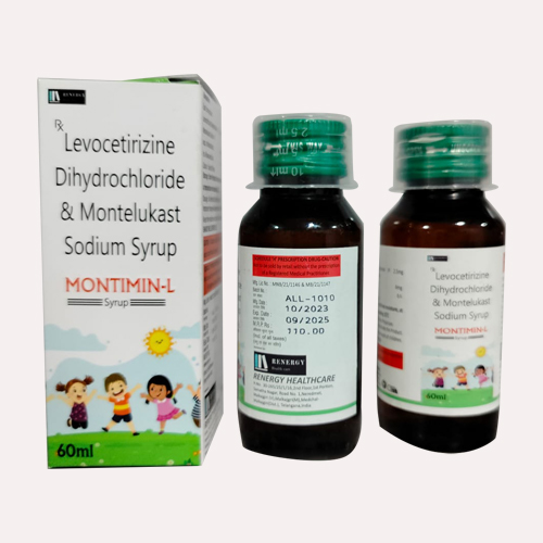 Product Name: MONTIMIN L, Compositions of MONTIMIN L are Levocetirizine Dihydrochloride & Montelukast Sodium Syrup - Access Life Science