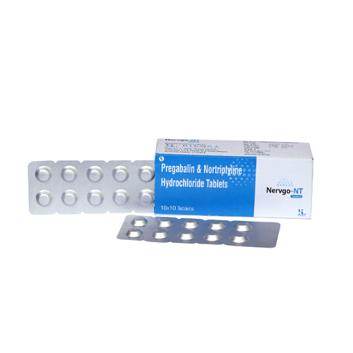 Product Name: Nervgo NT, Compositions of Nervgo NT are Pregabalin & Nortriptyline Hydrochloride Tablets - Hikona Lifesciences