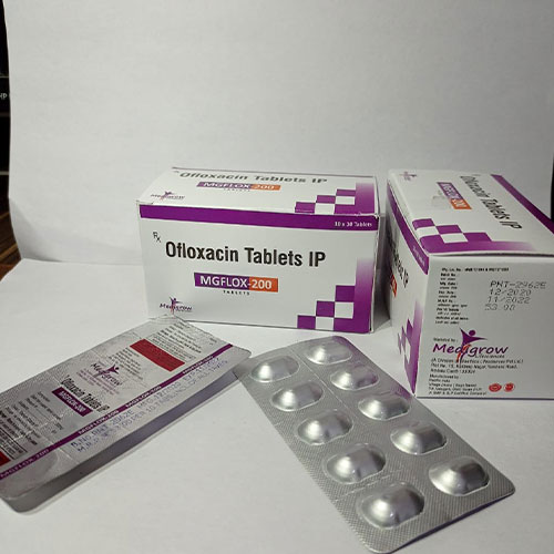 Product Name: Mgflox 200, Compositions of Ofloxacin 200mg  are Ofloxacin 200mg  - MediGrow Lifesciences