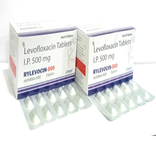 Product Name: Rylevocin 500, Compositions of Rylevocin 500 are Levofloxacin Tablets I.P. 500mg  - Ryland Health Care