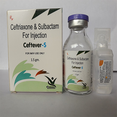 Product Name: Ceftever S , Compositions of Ceftever S  are Ceftriaxone & Sulbactam For Injection  - Everwell Pharma Private Limited