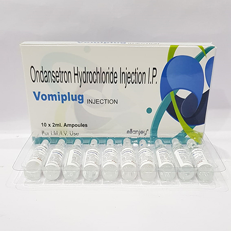 Product Name: Vomiplug, Compositions of Vomiplug are Ondansetron Hydrochloride Injection IP - Ellanjey Lifesciences