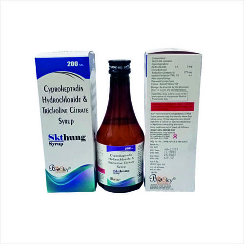 Product Name: Skthung, Compositions of Skthung are Cyproheptadine Hydrochloride And Tricholine Citrate Syrup - Biosky Remedies