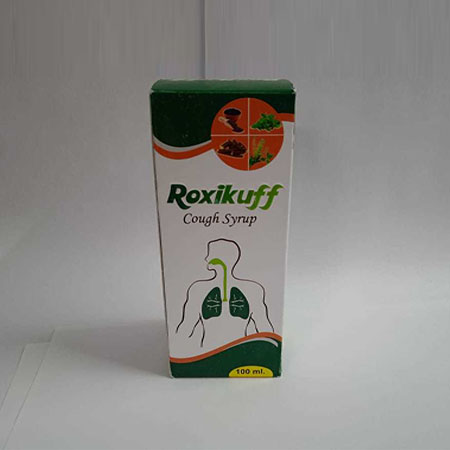 Product Name: Roxikuff, Compositions of Roxikuff are  - Rhythm Biotech Private Limited