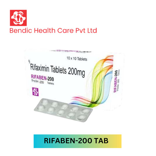 Product Name: RIFABEN 200, Compositions of Rifaximin Tablets 200mg are Rifaximin Tablets 200mg - Bendic Healthcare Private Limited