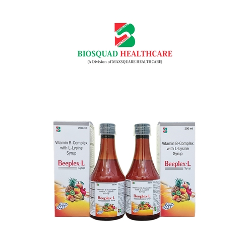 Product Name: Beeplex L, Compositions of Beeplex L are Vitamin B-Complex With L-Lysine Syrup - Biosquad Healthcare