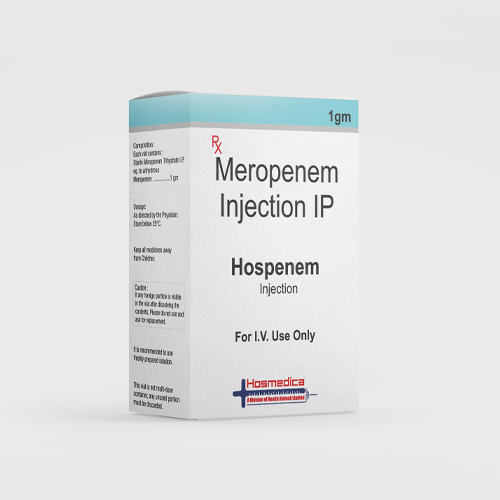 Product Name: HOSPENEM, Compositions of HOSPENEM are Meropenem Injection IP - Health Biotech Limited